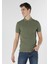 Slim Fit Polo Yaka Düz Erkek Yeşil Kısa Kol Tişört 3