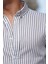 Erkek Çizgili Gömlek Regular Fit Kalıp Kumaş Pamuk Likralı 3