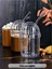 4'lü Cam Pipetli Kristal Bardak 400 ml Soğuk Kahve Bardağı Limonata Bardağı Meşrubat Bardağı 1