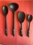 Isıya Dayanıklı Silikon Seti 5 Parça, Kepçe ve Kaşık, Siyah, 20-28cm 2