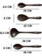 Isıya Dayanıklı Silikon Seti 5 Parça, Kepçe ve Kaşık, Siyah, 20-28cm 4