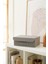 Antrasit Dokulu Kapaklı Dolap Çekmece Içi Takı Çamaşır Katlanır Saklama Kutusu Organizer 30 x 23 x 11 1