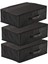 3'lü Set 53 x 44 x 21 cm Baza Altı & Dolap Içi Organizer, Yorgan & Yastık Düzenleyici Hurç Siyah 1