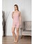 Dreamy Dantel Detaylı Milan Kumaş Desenli Ip Askılı Şortlu Pijama Takımı 2