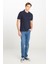 %100 Pamuk Regular Fit Normal Kesim Lacivert Polo Yaka Tişört 3