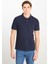 %100 Pamuk Regular Fit Normal Kesim Lacivert Polo Yaka Tişört 1
