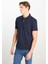 %100 Pamuk Regular Fit Normal Kesim Lacivert Polo Yaka Tişört 2