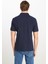 %100 Pamuk Regular Fit Normal Kesim Lacivert Polo Yaka Tişört 5