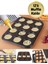 12'li siyah yapışmaz kek kalıbı, dayanıklı ve kullanışlı cupcake ve brownie tepsisi 2