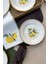 Yeşil 6 Kişilik Limon Desenli Porselen Pasta Tabağı Takımı 2
