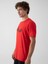 Erkek Sıfır Yaka Kısa Kollu Regular Kırmızı T-shırt 4