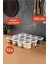 Foly 12'li Set Küçük Boy 0,55 Litre Etiketli Kaşıklı Kare Erzak Saklama Kabı Beyaz 3