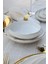 Modern Gold Krem 4 Kişilik 15 cm Porselen Çorba Kasesi Seti 1