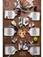 Marmaris Desenli Stackable 6 Kişilik Kahvaltı Tabak Seti 1