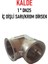 1" DN25 Sarı/krom Dirsek İç Dişli (Dişi) - Brass Internal Thread Elbow 1