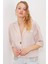 Krem Çift Düğmeli Oversize Crop Keten Ceket 0706 3
