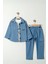 Paraşüt Esnek Brokly Baskılı Erkek Çocuk 3 lü takım - Mavi 1