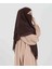 3 Katlı Sufle Kahverengi Khimar Hijap Tesettür 2