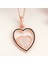 925 Ayar Gümüş Rose Kalp Kadın Kolye 1