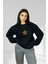 Leopar Desenli Yıldız Özel Tasarım Oversize Pamuklu Sweatshirt 1