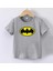Kaliteli Pamuk Penye Unisex Erkek Kız Çocuk Baskılı Tshirt 5 6 7 8 9 10 11 12 13 14 Yaş Batman 1