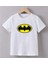 Kaliteli Pamuk Penye Unisex Erkek Kız Çocuk Baskılı Tshirt 5 6 7 8 9 10 11 12 13 14 Yaş Batman 1