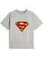 Kaliteli Pamuk Penye Unisex Erkek Kız Çocuk Baskılı Tshirt 5 6 7 8 9 10 11 12 13 14 Yaş Superman 1