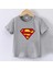 Kaliteli Pamuk Penye Unisex Erkek Kız Çocuk Baskılı Tshirt 5 6 7 8 9 10 11 12 13 14 Yaş Superman 2