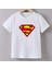 Kaliteli Pamuk Penye Unisex Erkek Kız Çocuk Baskılı Tshirt 5 6 7 8 9 10 11 12 13 14 Yaş Superman 1
