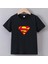 Kaliteli Pamuk Penye Unisex Erkek Kız Çocuk Baskılı Tshirt 5 6 7 8 9 10 11 12 13 14 Yaş Superman 1