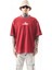 Erkek The Standard Baskılı Oversize T-Shirt Bordo 1