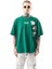 Erkek Low Vision Nakışlı Oversize T-Shirt Nefti 2