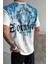 Beyaz Souvenir Baskılı Oversize T-Shirt 3