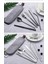 8 Parça Çantalı Yolculuk Çatal Bıçak Kaşık Pipet Chopstick Seti Kamp Okul Ofis Tatil Paslanmaz Çelik Metal 5