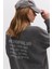 Soluk Efektli Sloganlı Sweatshirt 2