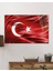Kırmızı Dalgalı Türk Bayrağı Cam Tablo, Ev ve Ofis Duvar Dekoru, Büyük Temperli Cam Tablo 2
