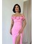 my Pembe Madonna Yaka Güllü Elbise 3