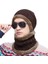 Bayan Erkek Unisex Kışlık Bere ve Boyunluk Set Koyu Kahverengi 1