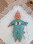 Yenidoğan Wool Yün Kumaş Taç Nakışlı Güpür Duvaklı Fiyonk Prizma Taş Unisex Kundak Bebek Battaniyesi Kahverengi 4