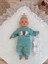Yenidoğan Wool Yün Kumaş Taç Nakışlı Güpür Duvaklı Fiyonk Prizma Taş Unisex Kundak Bebek Battaniyesi Kahverengi 4