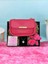 MARMORİ PEMBE DERİ ÇANTA&PEMBE AYICIK &PEMBE LOTUS MUM & PEMBE KALP ÇELİK SİLVER KOLYELİ HEDİYE SETİ 1