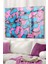 Pembe ve Mavi Kelebek | Hayvan Temalı Cam Tablo | 50 x 70 cm 1