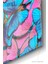 Pembe ve Mavi Kelebek | Hayvan Temalı Cam Tablo | 50 x 70 cm 3