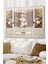 Gold Işlemeli Vintage Desenler | Çiçek Temalı Cam Tablo | 50 x 70 cm 1