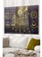 Gold Detaylı Osmanlı Tuğrası Allah Muhammed | Osmanlı Temalı Cam Tablo | 50 x 70 cm 1
