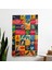 Pop Art Duvar Örtüsü - %100 Pamuk Sırt, Polyester Ön - Canlı Renkler - Yatak Odası, Oturma 1