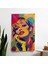 Popart Tarzı Modern Sanat Duvar Örtüsü - Canlı Renkler, Hafif Kumaş Duvar Sanatı 1