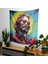 Psychedelic Pop Art Duvar Örtüsü - %100 Pamuk Sırtı ve Polyester Önü Üzerine Canlı Süblimasyon 2
