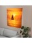Sunset Silhouette Tekne Duvar Örtüsü - Yatak Odası, Oturma Odası Veya Yurt Için% 100 Pamuk 3
