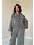 Haki Kapüşonlu Sweatshirt ve Kargo Pantolon Takım 3